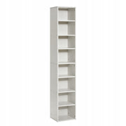 PROFESSIONAL VEVOR 8-TIER LIBRARY SHELF ADJUSTABLE SHELVES WHITE