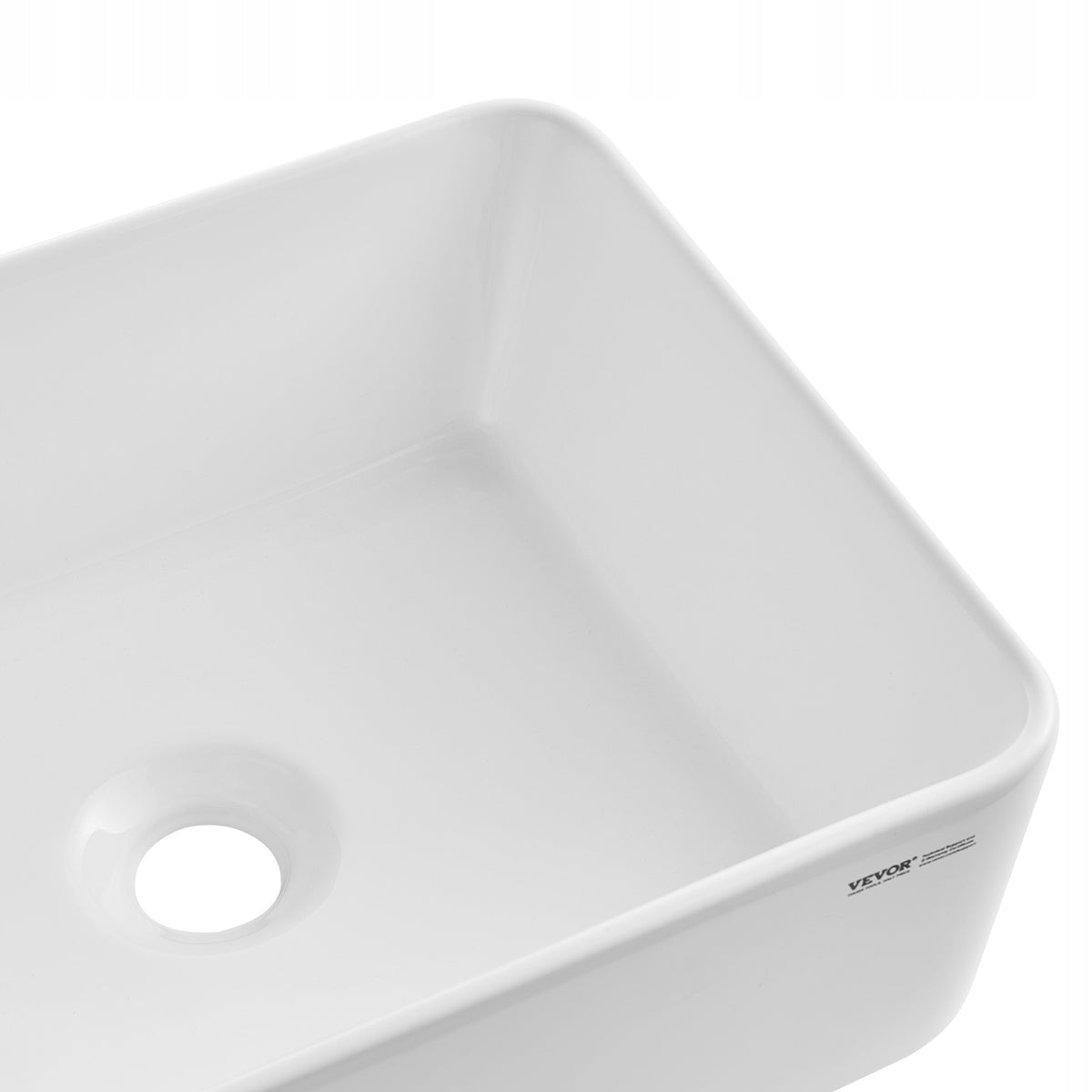 VEVOR RECTANGULAR CERAMIC COUNTERTOP BASIN 482X373X135 MM MODERN