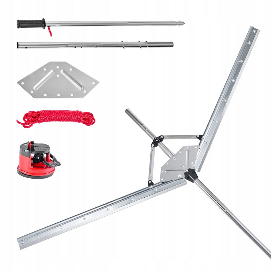 VEVOR HEAVY-DUTY POND RAKE WITH 157 CM WIDTH ADJUSTMENT AND ROPE