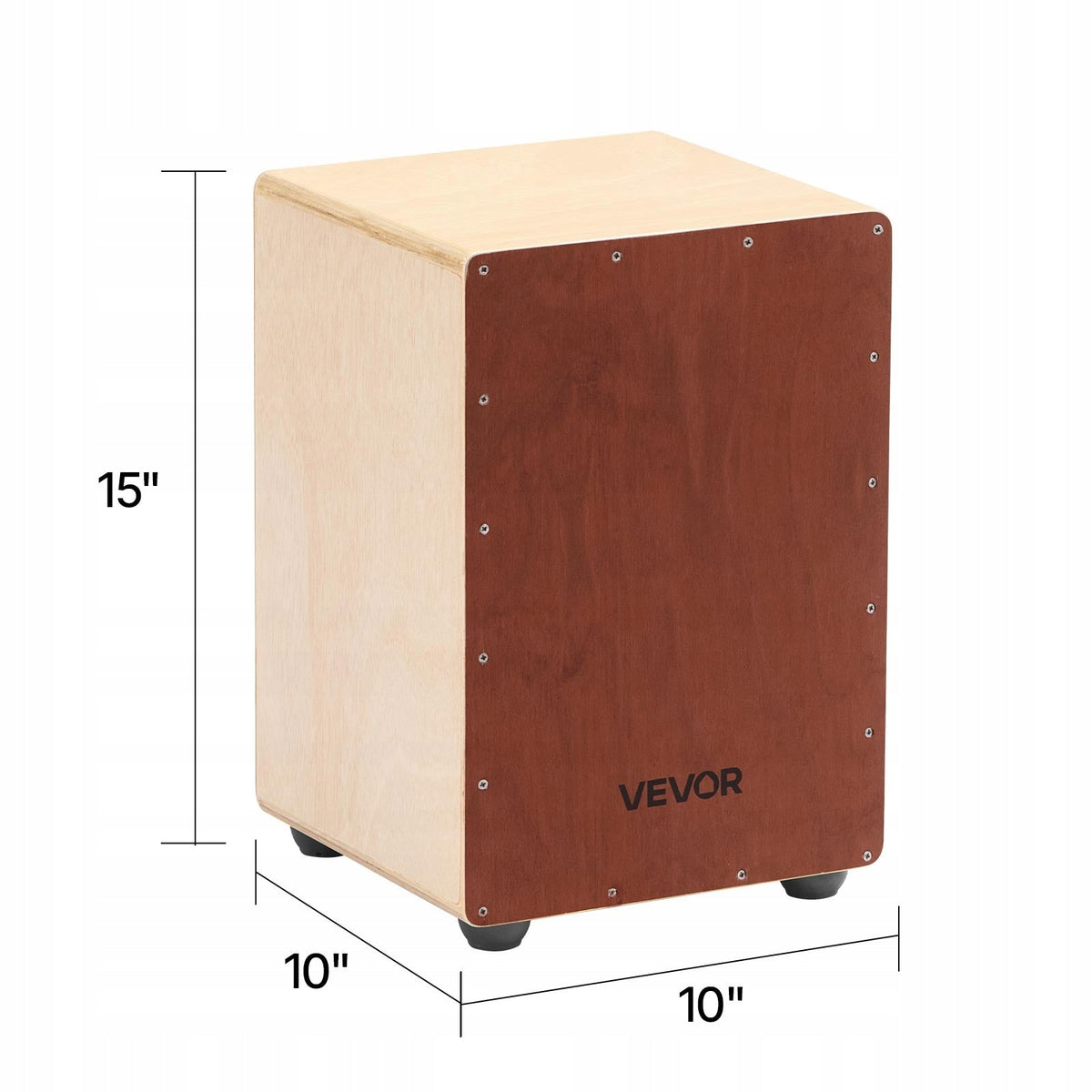 VEVOR CAJON BOX DRUM WITH INTERNAL SNARE STRINGS WOOD