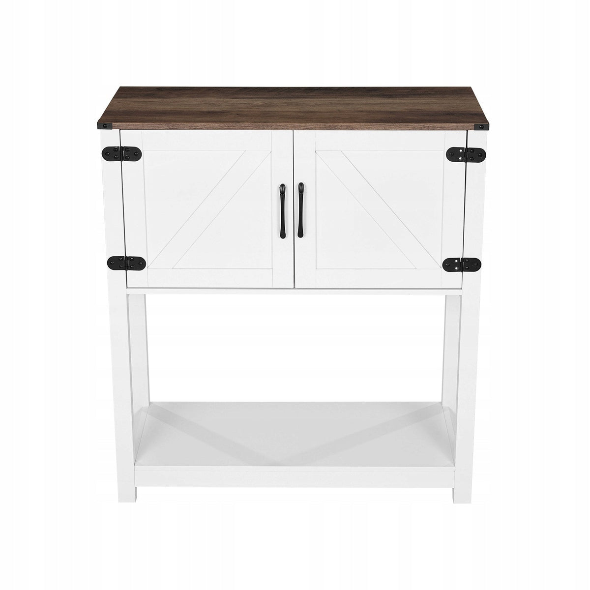 VEVOR FARMHOUSE COFFEE CABINET 80X35X88 CM 3-TIER STURDY SOLID