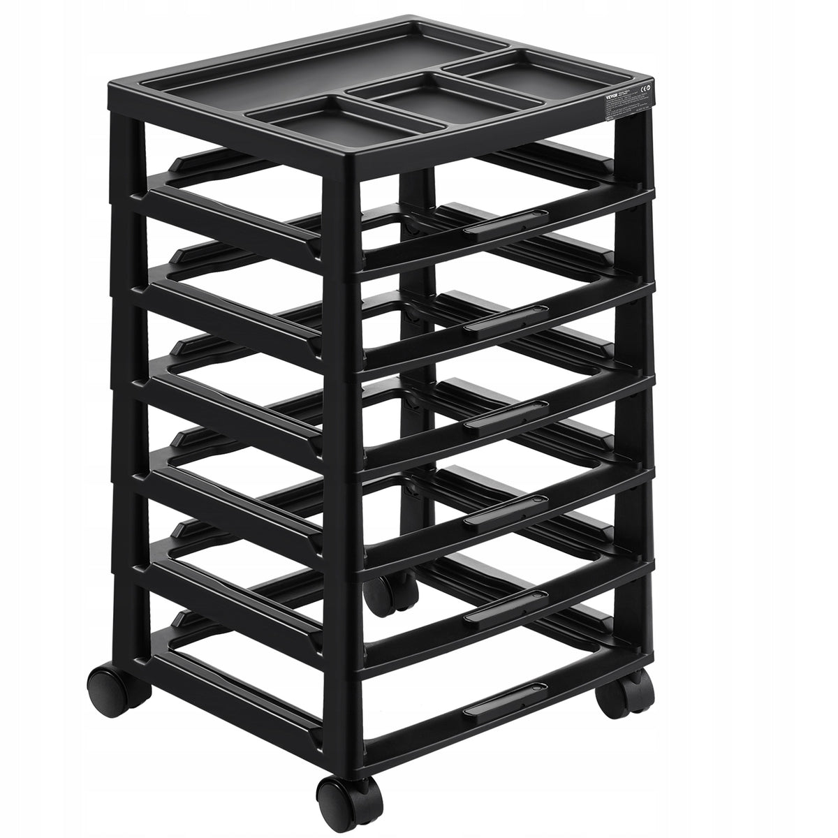 VEVOR 6-TIER ROLLING SHELVING UNIT LARGE CAPACITY HEAVY DUTY