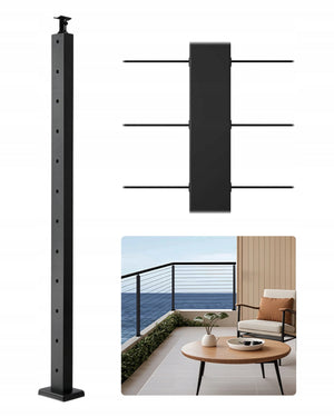 STURDY VEVOR STAIR HANDRAIL POST STAINLESS STEEL 106.7X2.5X5 CM