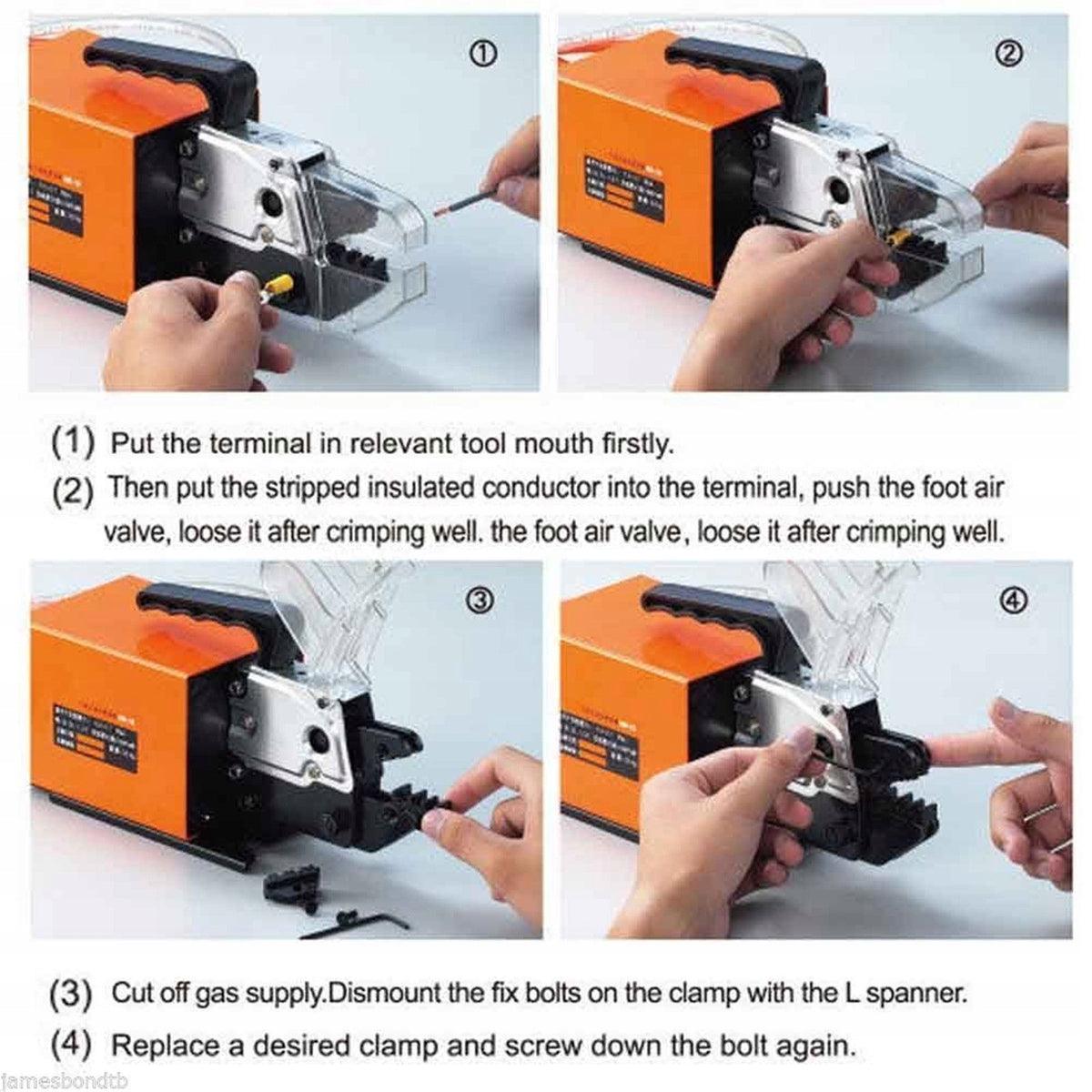 VEVOR AM-10 PNEUMATIC CRIMPING TOOL 1 3T ROBUST CABLE CRIMPING MACHINE