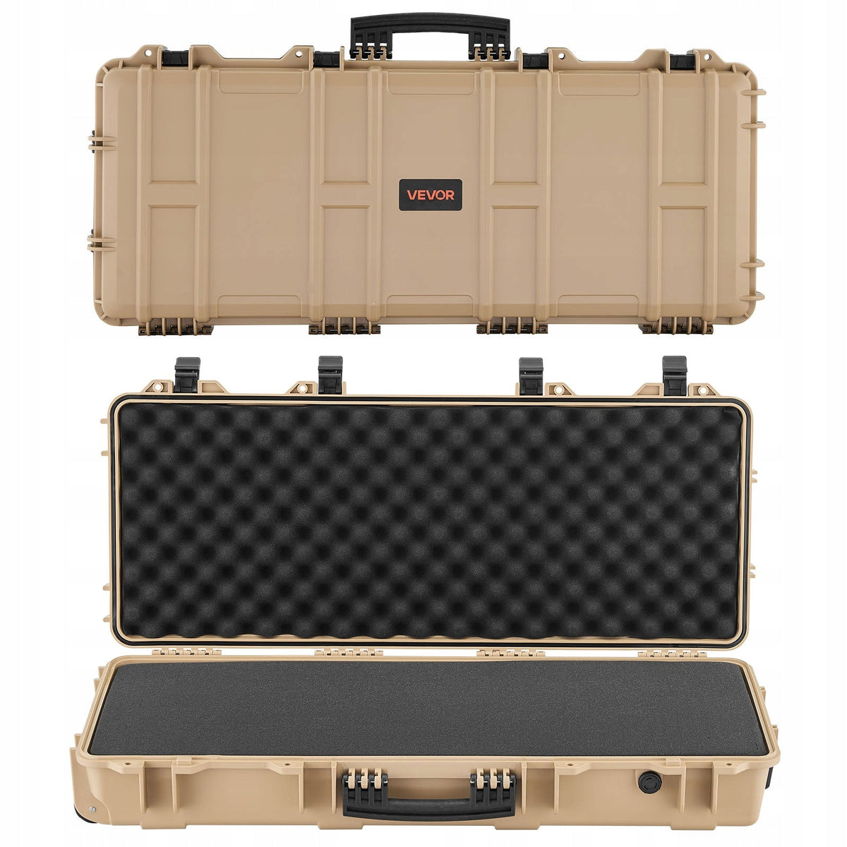 VEVOR HARD RIFLE CASE WITH KEY LOCK, WATERPROOF IP67, ROBUST