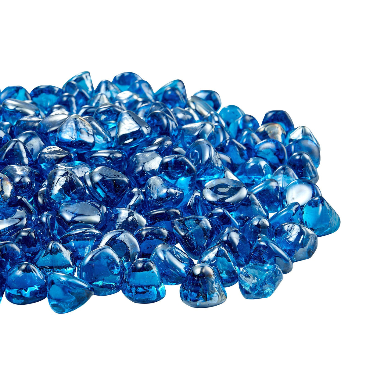 VEVOR FIRE PIT GLASS 9 KG GLASS ROCKS SEA BLUE 25.4 MM