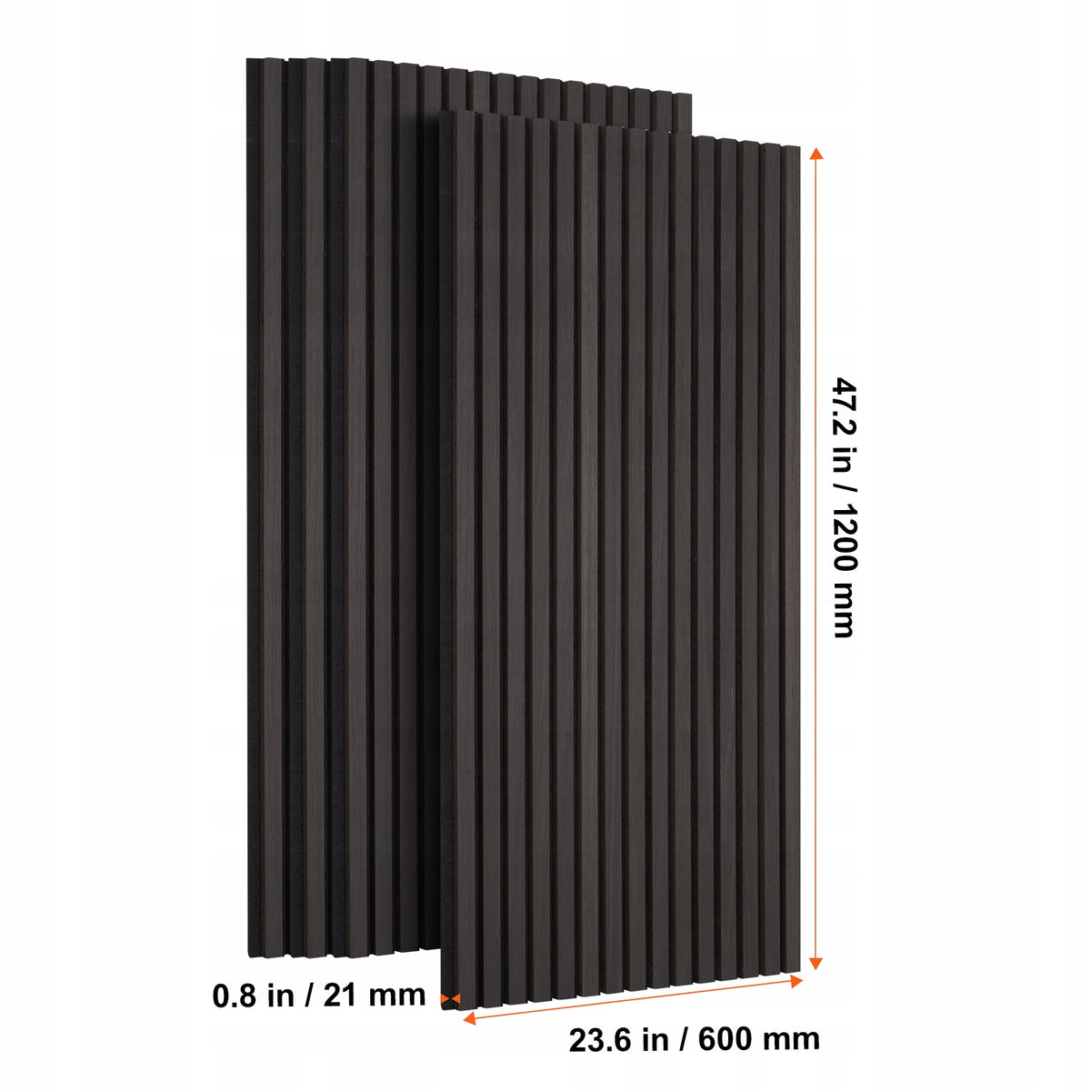 PROFESSIONAL ACOUSTIC PANELS VEVOR MDF 1200X600X21MM BLACK OAK 4 PIECES