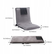 VEVOR FLOOR CHAIR ADJUSTABLE 6-POSITION STURDY FRAME FOLDABLE