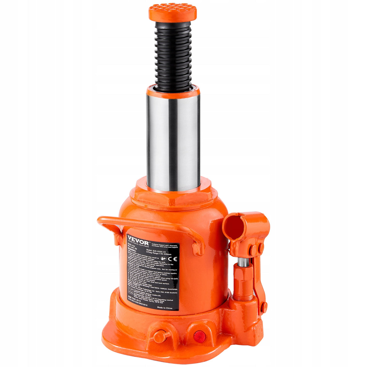 VEVOR 20 TON HYDRAULIC BOTTLE JACK ADJUSTABLE STRONG SOLID