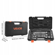 VEVOR 33-Piece 1/2" Drive Socket and Ratchet Set