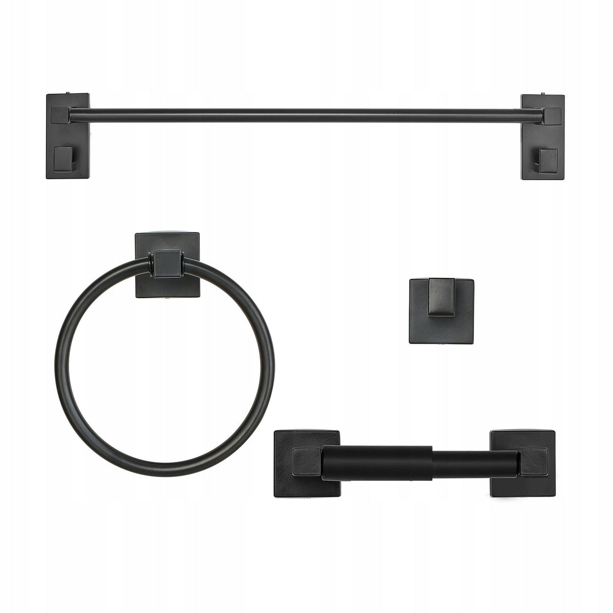 VEVOR BATHROOM ACCESSORY SET SUS201 STAINLESS STEEL 4 PIECES