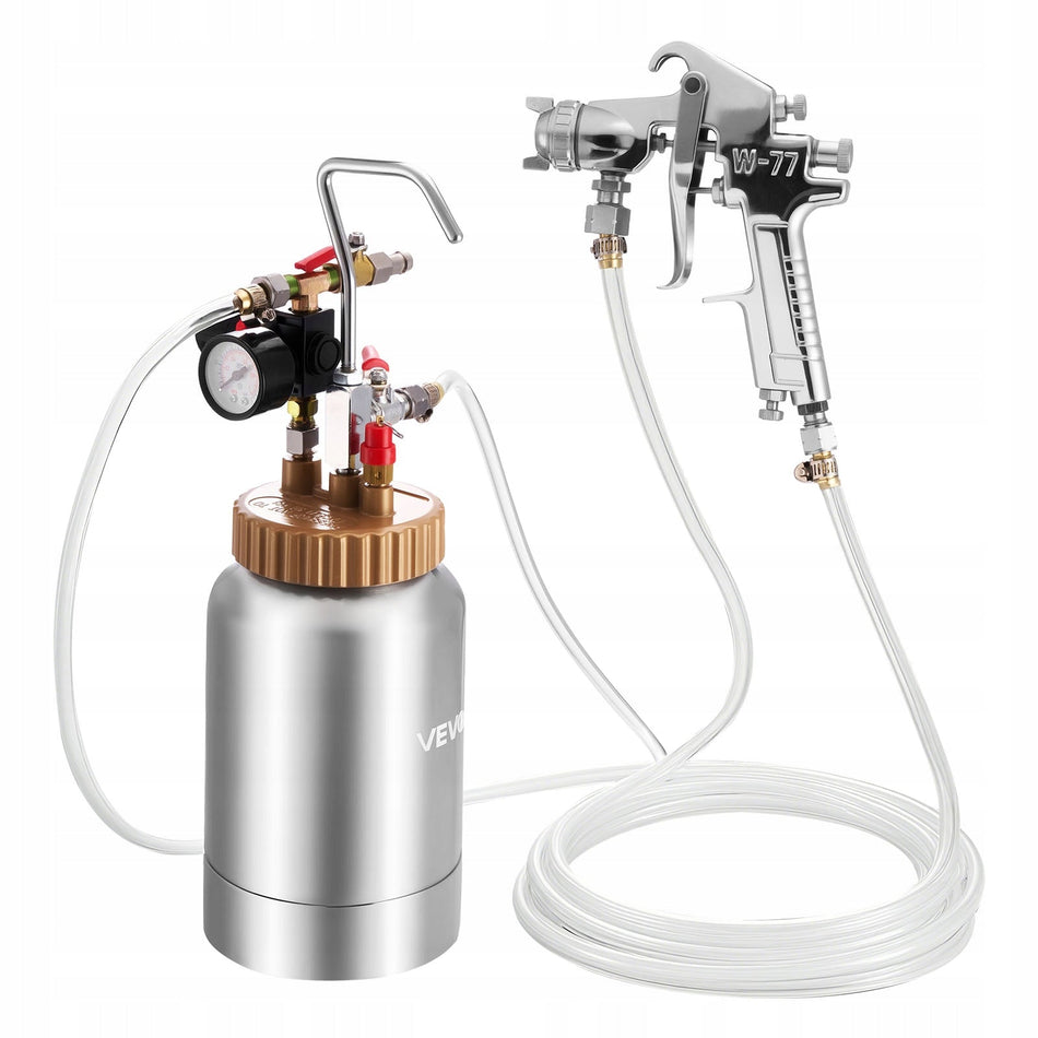 VEVOR 2L PAINT PRESSURE POT WITH TWO SPRAY GUNS