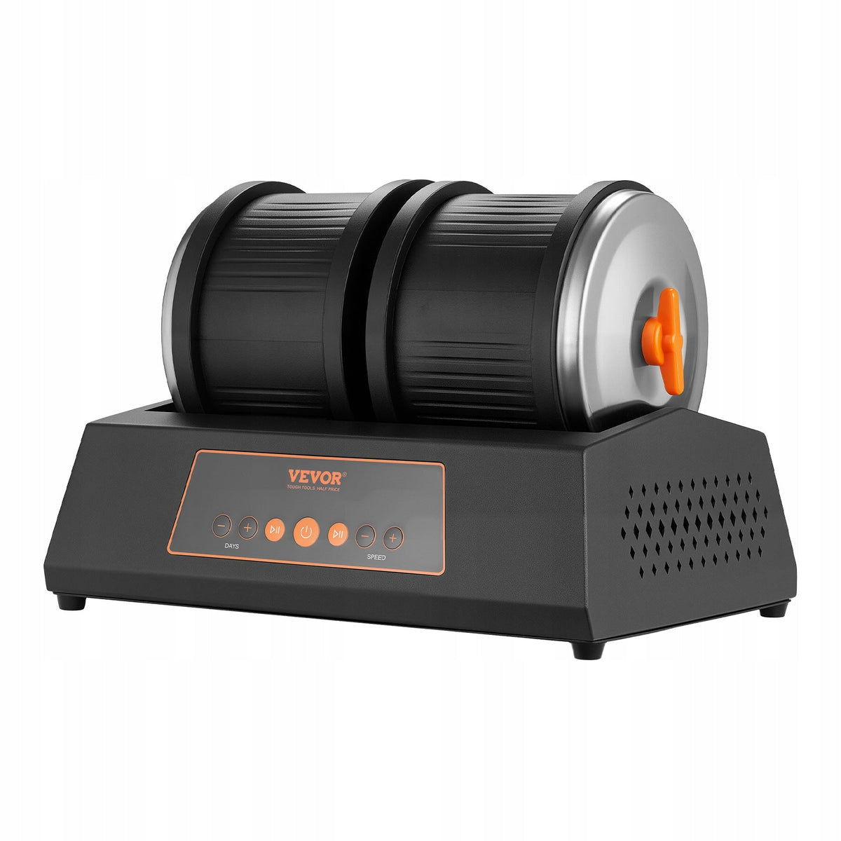 VEVOR ELECTRIC STONE POLISHER DUAL DRUM 8LBS TIMER 9 DAYS