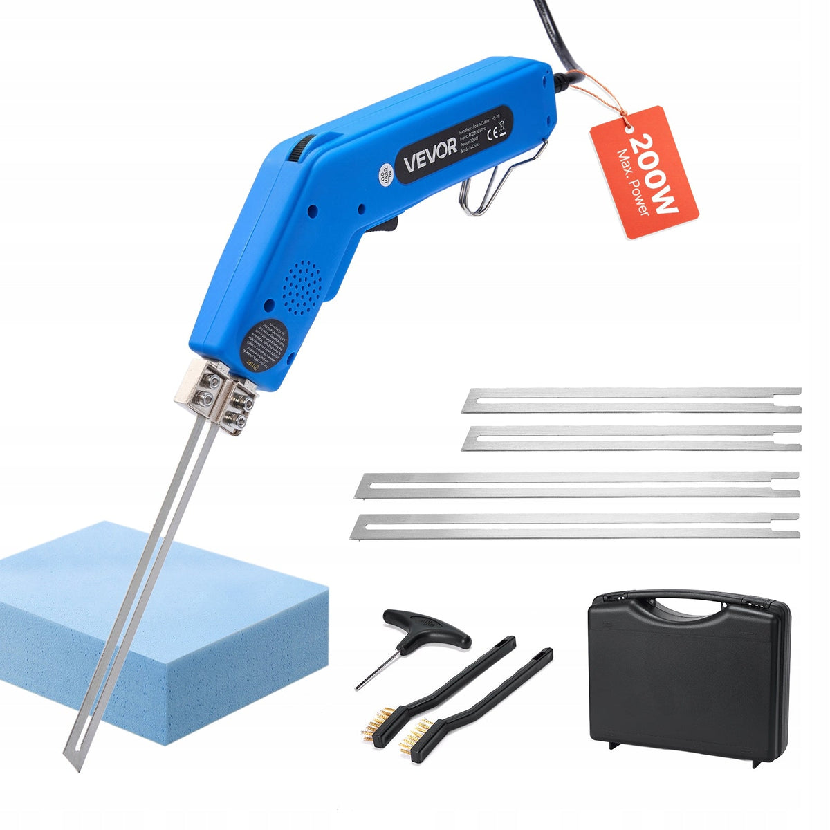 VEVOR STYROFOAM CUTTER 200W ADJUSTABLE 50-500 C BLADE SET