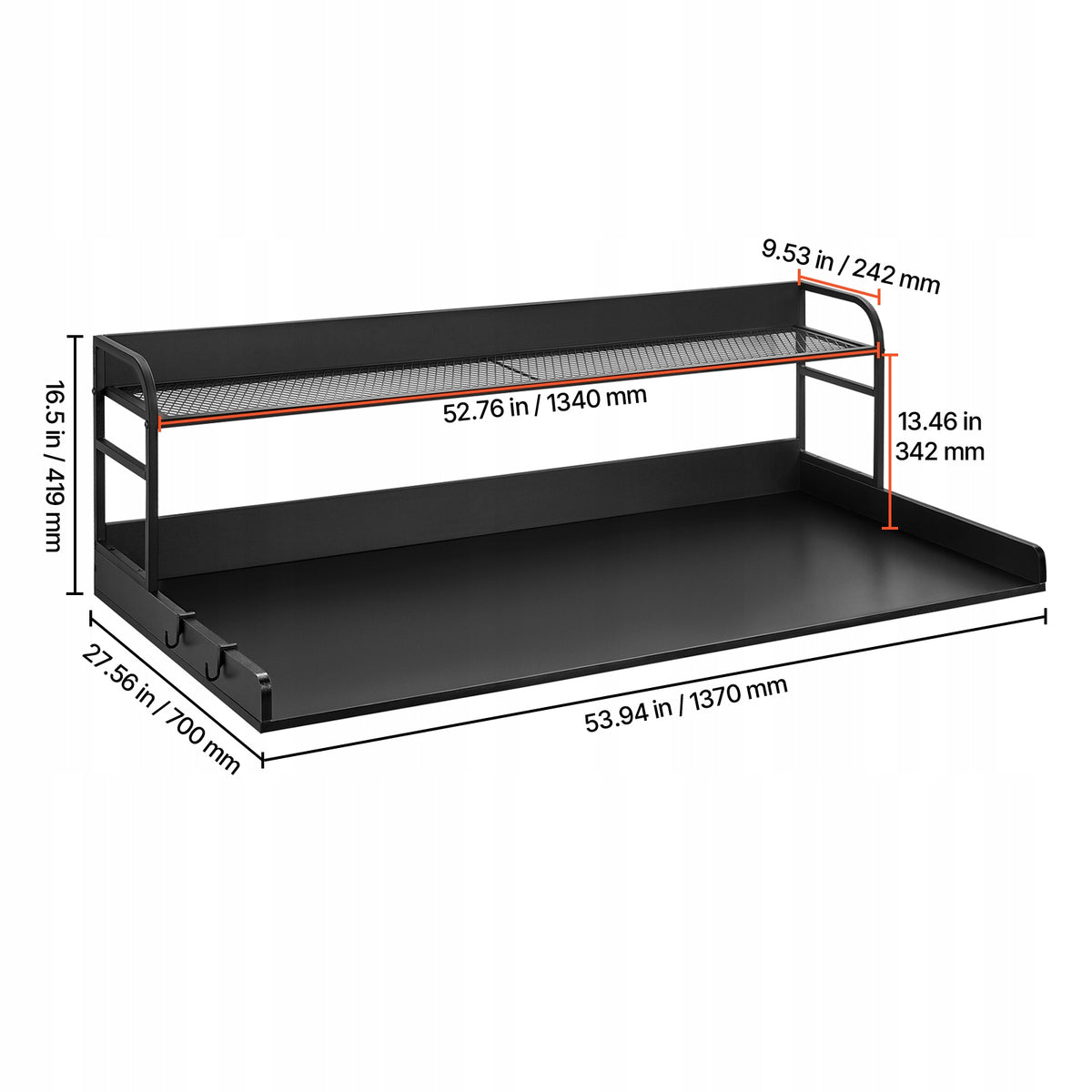 VEVOR Professional Laundry Pedestal with 2-Tier Shelf