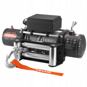 VEVOR 6100 KG 12V ELECTRIC WINCH WITH 24M ROPE WIRELESS SOLID