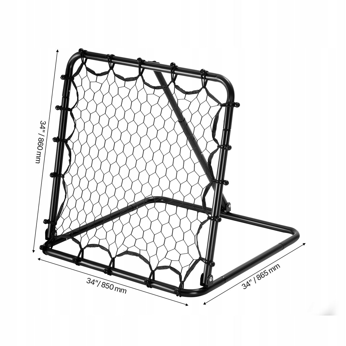 VEVOR SOCCER REBOUNDER NET 34X34 CM PORTABLE ADJUSTABLE ANGLE