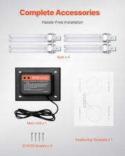 VEVOR HVAC UV UVC AIR PURIFIER 18W FOR AIR CONDITIONING WITH 2 BULBS