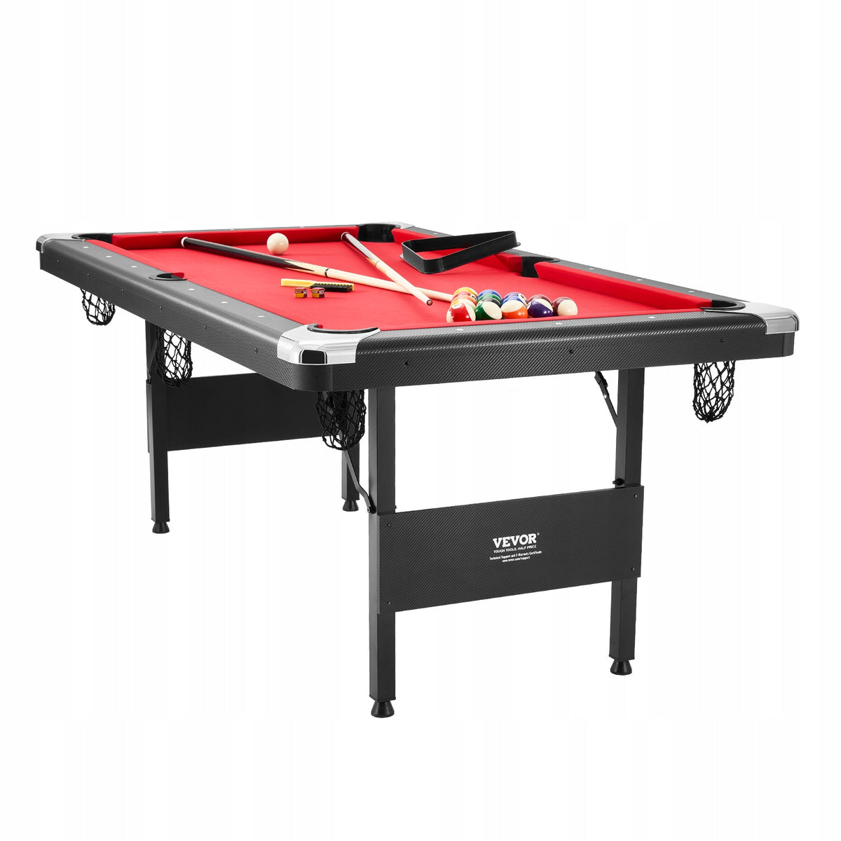 VEVOR PROFESSIONAL BILLIARD TABLE 1.9M FOLDABLE ACCESSORY SET