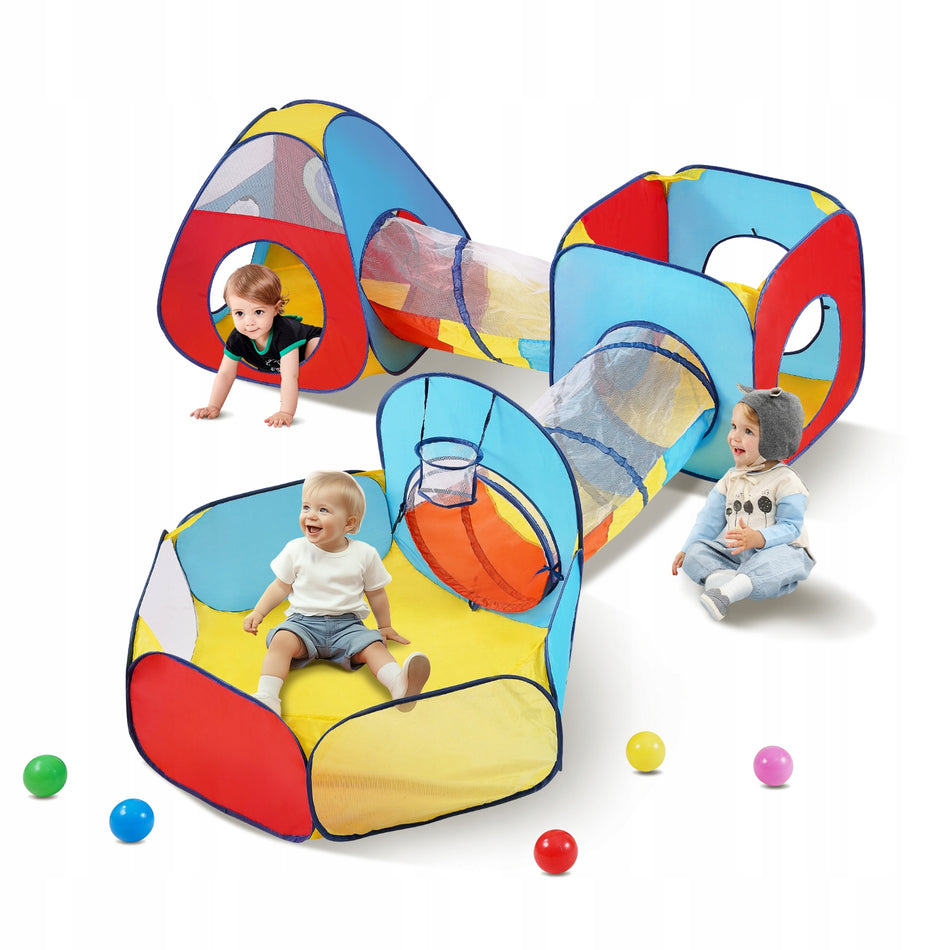 VEVOR 5-in-1 Play Tent with Tunnel and Basket, Best for Kids