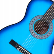 VEVOR ACOUSTIC GUITAR 38 INCH 960 MM WOODEN STARTER KIT BLUE