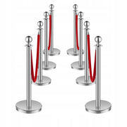 VEVOR 8-Pack Crowd Control Barrier with 4 Red Velvet Ropes