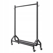 VEVOR PROFESSIONAL ROLLING CLOTHES RACK WITH ROD AND HOOKS 90KG