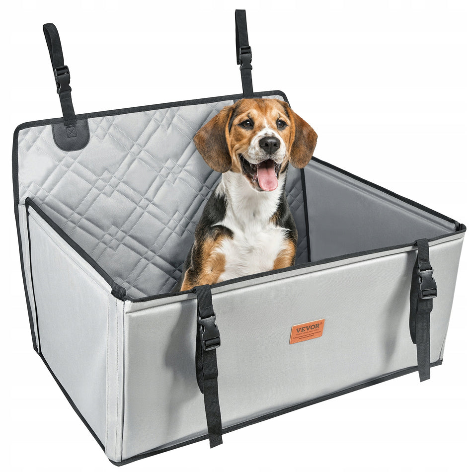 VEVOR DOG CAR SEAT WATERPROOF WITH FRAME ADJUSTABLE STRAPS STRONG