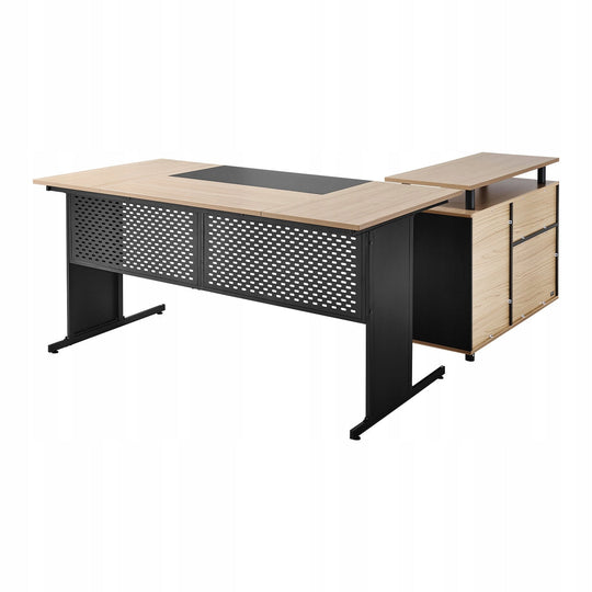 OFFICE DESK VEVOR L SHAPED LARGE DRAWERS STURDY MODERN