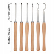 VEVOR WOOD LATHE CHISEL SET 6-PIECE HEAVY-DUTY CARBIDE