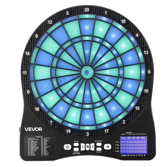 VEVOR ELECTRONIC DARTBOARD LED 48 GAMES 8 PLAYERS DART SET