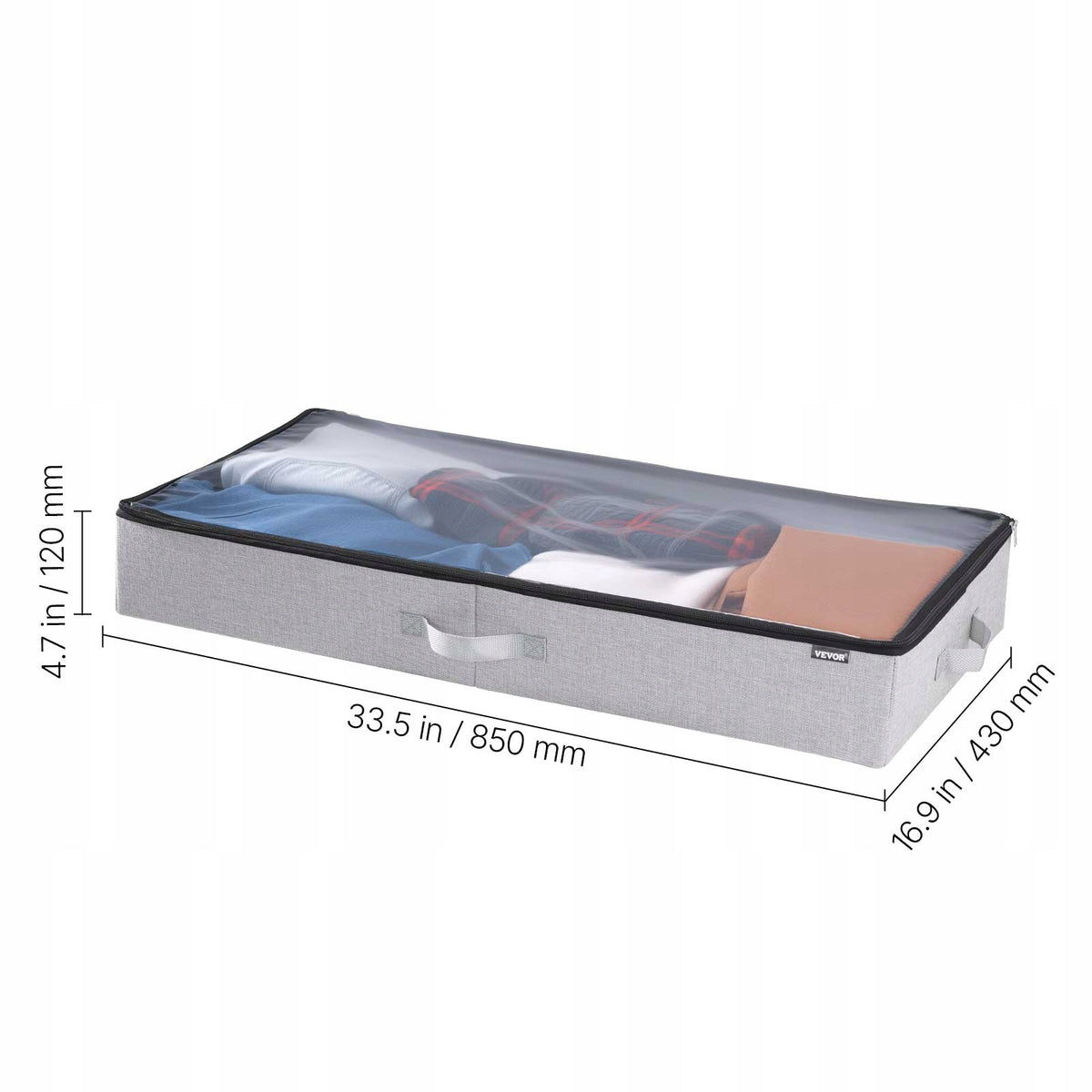 VEVOR UNDER-BED STORAGE BAG 2 PCS 85X43X12 CM STRONG LARGE