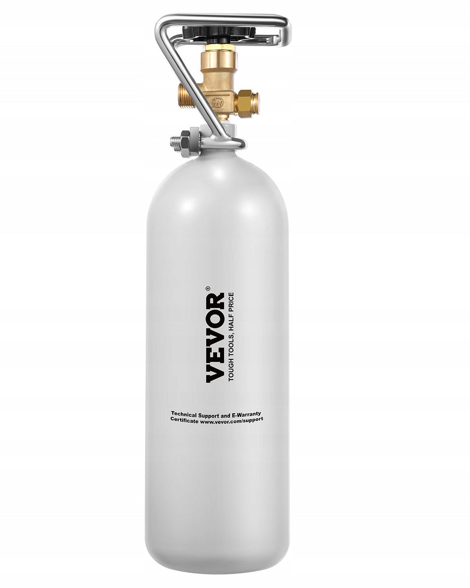 CO2 CYLINDER VEVOR 2 KG ALLOY STEEL GREY BRASS VALVE BEST