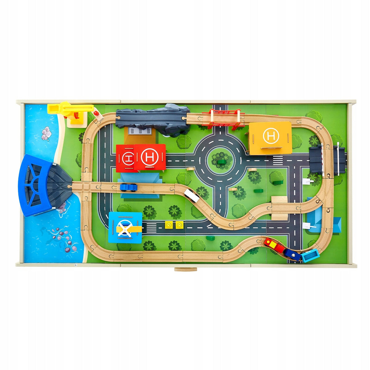 VEVOR WOODEN PLAY TABLE 62 PIECES STRONG STURDY SET FOR CHILDREN