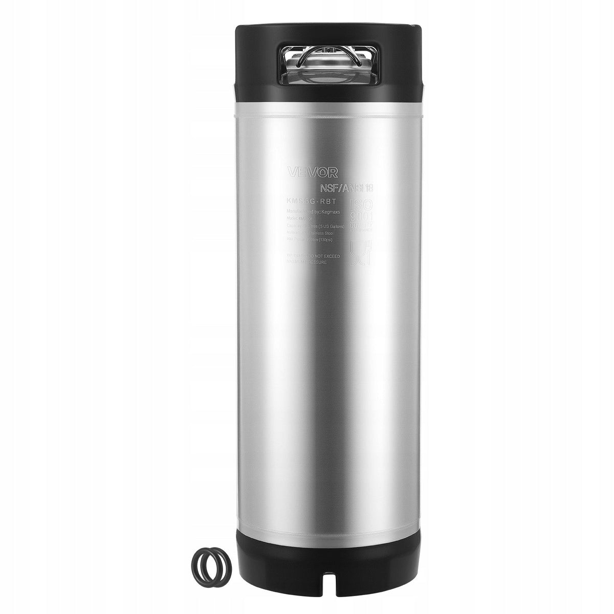 VEVOR CORNY KEG BALL LOCK SUS304 STAINLESS STEEL KEG 19L STRONG SOLID