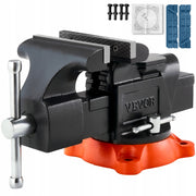 VEVOR BENCH VISE 5-INCH HEAVY-DUTY 360 ROTATING PIPE JAWS BEST