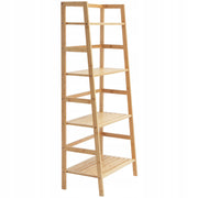 VEVOR STURDY BAMBOO LADDER SHELF 4-TIER OPEN BOOKCASE