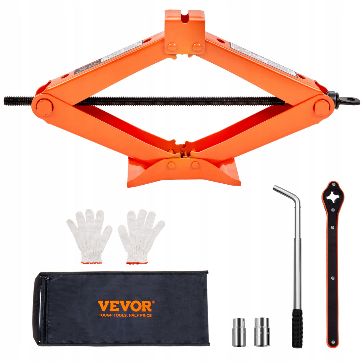 SCISSOR LIFT VEVOR 2.5T MANUAL WITH IMPACT WRENCH COMPLETE SET