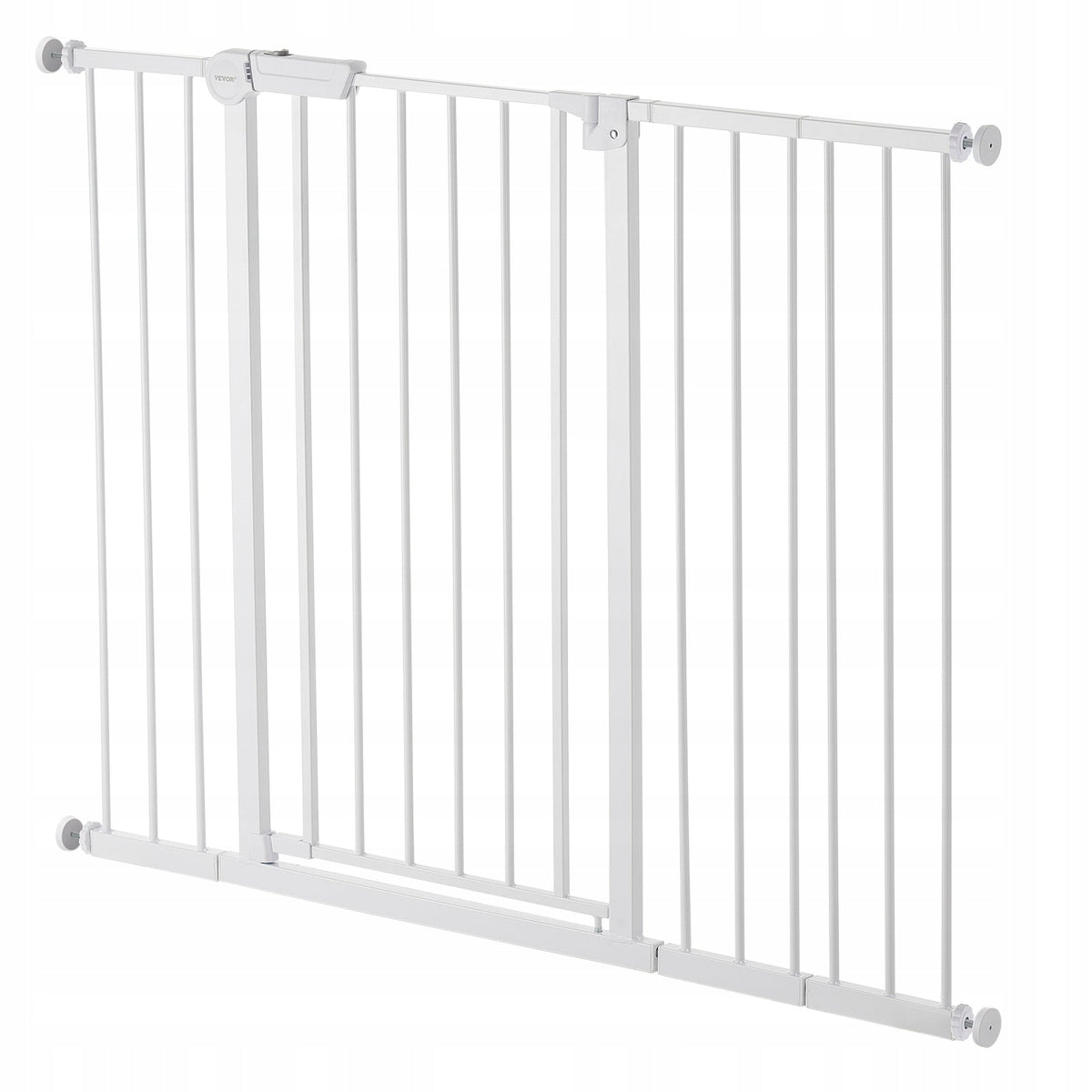 VEVOR BABY GATE STAIR GATE ADJUSTABLE 65-121.9CM HIGH 91.4CM WHITE