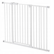 VEVOR BABY GATE STAIR GATE ADJUSTABLE 65-121.9CM HIGH 91.4CM WHITE