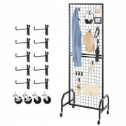 VEVOR LATTICE WALL PANEL 60X164 CM BLACK DISPLAY STAND WITH 10