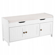 SHOE RACK BENCH VEVOR 1050X350X503 MM STURDY FOR HALLWAY WHITE