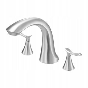 VEVOR ROMAN BATHTUB FAUCET 3 HOLES BRUSHED STEEL SET