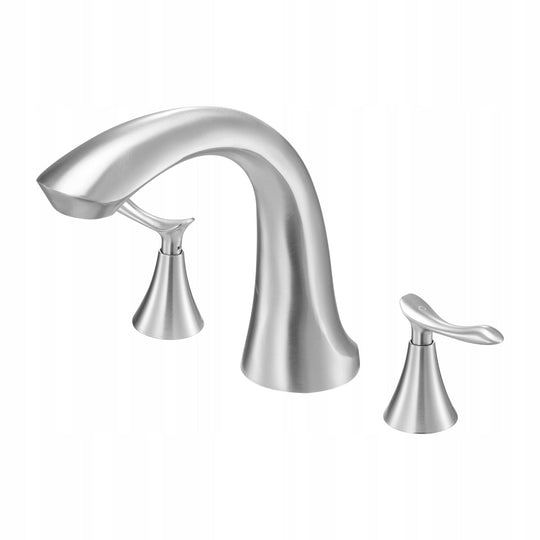 VEVOR ROMAN BATHTUB FAUCET 3 HOLES BRUSHED STEEL SET