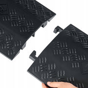 VEVOR CABLE COVER 975 MM HEAVY DUTY 7938 KG AXLE LOAD CAPACITY 2 CHANNELS BLACK