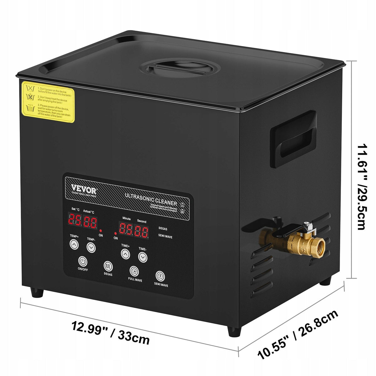 VEVOR 10L ULTRASONIC CLEANER 240W WITH HEATER, TIMER, AND BASKET