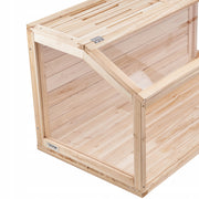 VEVOR WOODEN HAMSTER CAGE WITH NEST AND 270-DEGREE VIEW NATURAL