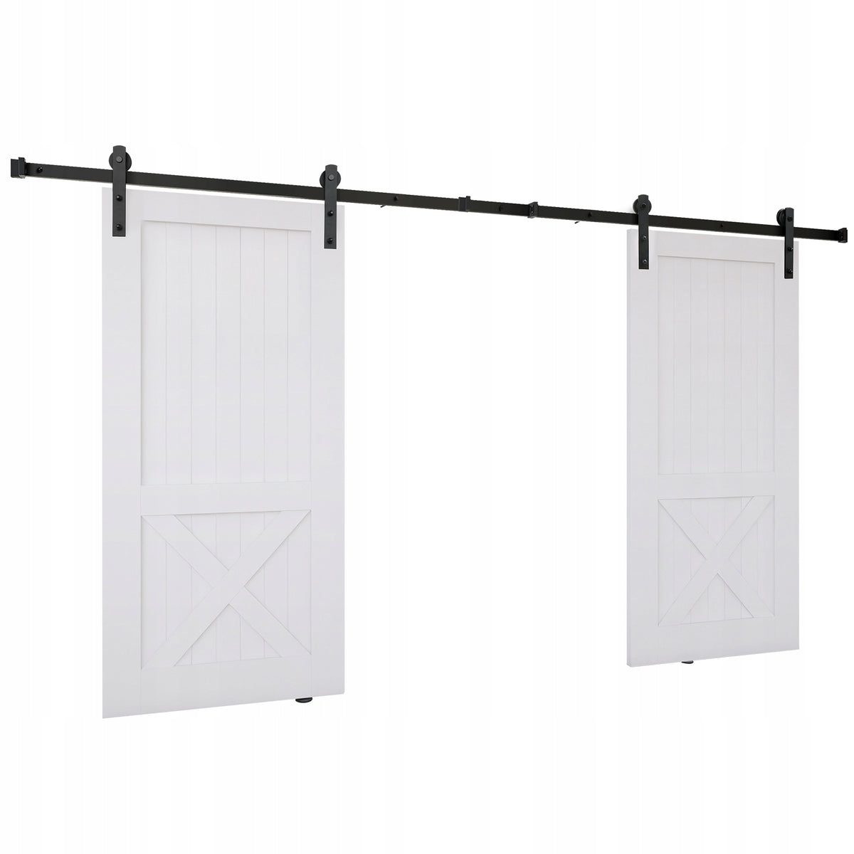 VEVOR 244CM HEAVY-DUTY SLIDING DOOR SYSTEM AND 2-PIECE SHAPE SET
