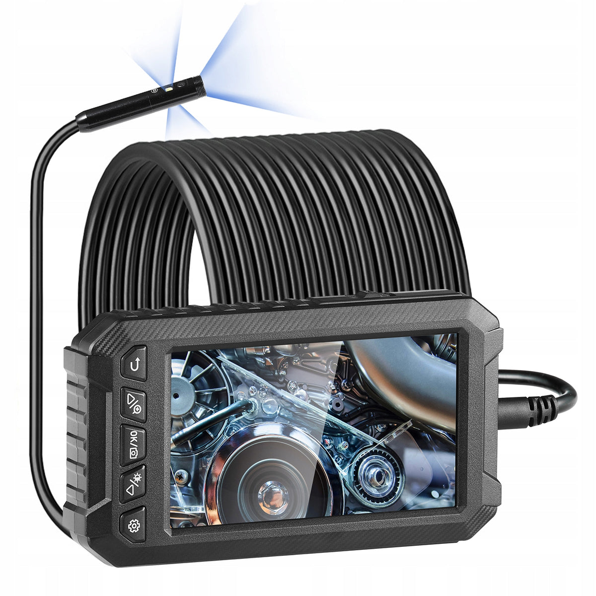 VEVOR 15M PROFESSIONAL ENDOSCOPE CAMERA TRIPLE LENS 5 IPS LED IP67