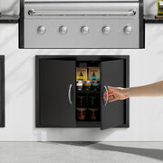 VEVOR BBQ ACCESS DOOR DOUBLE 788X610X46 MM MATTE BLACK